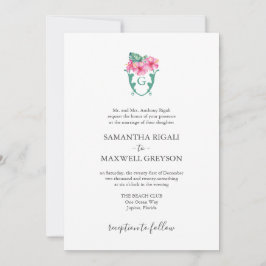 結婚式招待状フォーマル熱帯植物学 招待状