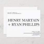 結婚式招待状フライヤー (正面/裏面)