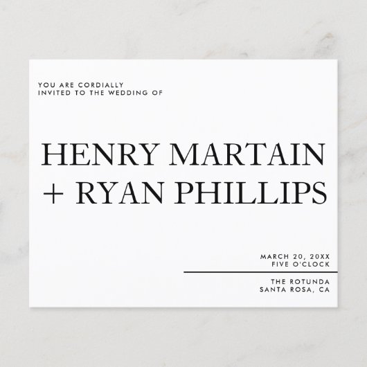 結婚式招待状フライヤー (正面)