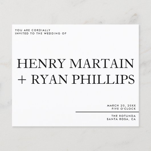 結婚式招待状フライヤー チラシ (正面)