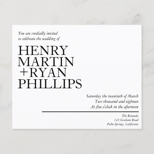 結婚式招待状フライヤー チラシ (正面)