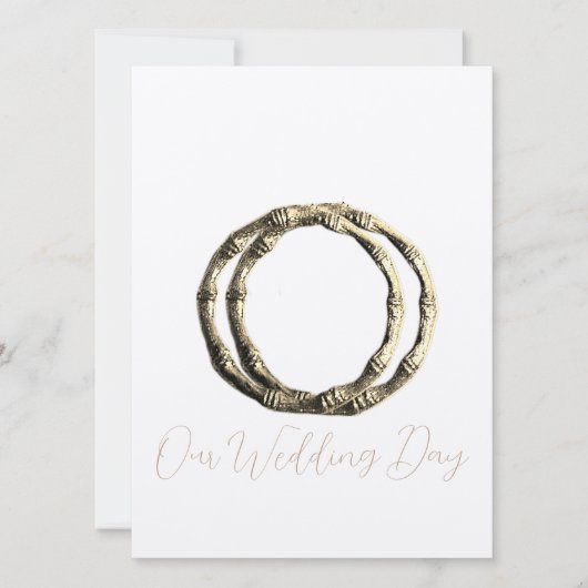 結婚式招待状フラットカードアート&デザインスタイル (正面)