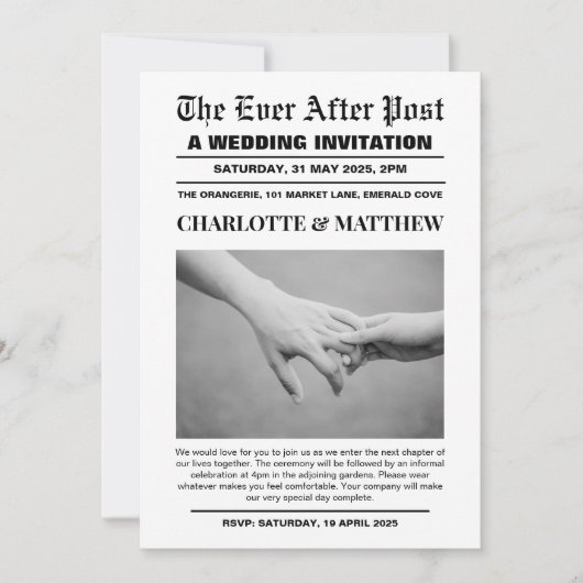 結婚式招待状フロントページ 招待状 (正面)