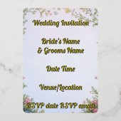 結婚式招待状フローラの編エレガント集可 箔招待状 (正面)