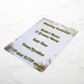 結婚式招待状フローラの編エレガント集可 箔招待状 (回転した状態)