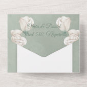 結婚式招待状フローラ日付の保存 オールインワン招待状 (裏面)