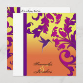 結婚式招待状フローラ熱帯目的地 招待状 (正面/裏面)