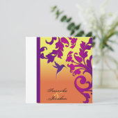 結婚式招待状フローラ熱帯目的地 招待状 (スタンド正面)