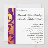 結婚式招待状フローラ熱帯目的地 招待状 (裏面)