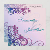 結婚式招待状フローラ熱帯目的地 招待状 (正面/裏面)