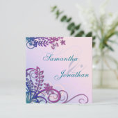 結婚式招待状フローラ熱帯目的地 招待状 (スタンド正面)