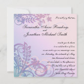 結婚式招待状フローラ熱帯目的地 招待状 (裏面)