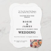 結婚式招待状フローラ要素 (正面/裏面)