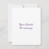 結婚式招待状フ空白のラットサンキューカード サンキューカード (裏面)