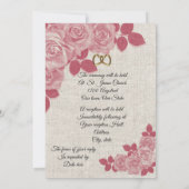 結婚式招待状ブルゴーニュバラオンリネン 招待状 (裏面)