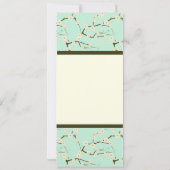 結婚式招待状ブルーさくらんぼブロッサム 招待状 (裏面)