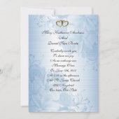 結婚式招待状ブルーサテンエレガント 招待状 (正面)