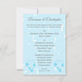 結婚式招待状ブルーハートと蝶 招待状 (裏面)