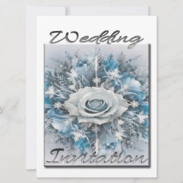結婚式招待状ブーケ（青と白） 招待状