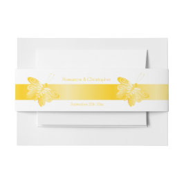 結婚式招待状ベリーバンドイエローバタフライ 招待状ベリーバンド