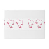 結婚式招待状ベリーバンドピンクハート 招待状ベリーバンド (裏面例)