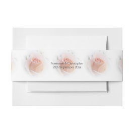 結婚式招待状ベリーバンドピーチピンクローズブド 招待状ベリーバンド