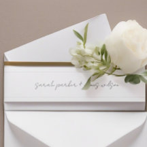 結婚式招待状ベリーバンドモダンミニマル