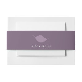 結婚式招待状ベリーバンドモノグラムパープル 招待状ベリーバンド