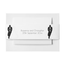 結婚式招待状ベリーバンド新郎新婦