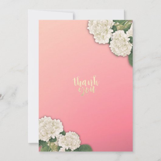 結婚式招待状ホワイトアジサイのストリングライト 招待状 (裏面)