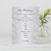 結婚式招待状ホワイトエンボスアイビーオンサテン 招待状 (スタンド正面)