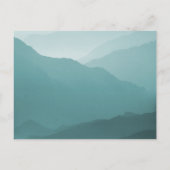 結婚式招待状ホワイトオンミスティシーブルー インビテーションポストカード (裏面)