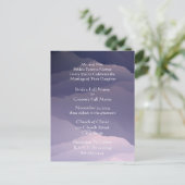結婚式招待状ホワイトオンミスティ紫 インビテーションポストカード (スタンド正面)