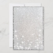 結婚式招待状ホワイトシルバーフローラ招待状 招待状 (裏面)