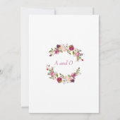 結婚式招待状ホワイトローズ 招待状 (裏面)