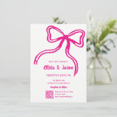 結婚式招待状ボーお洒落ピンク 招待状 (スタンド正面)