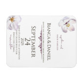 結婚式招待状マグネット、水彩花 マグネット (横)