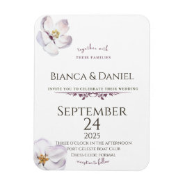 結婚式招待状マグネット、水彩花 マグネット