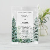 結婚式招待状モダンの冬のクリスマス 招待状 (スタンド正面)