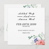 結婚式招待状モダンカード 招待状 (正面/裏面)