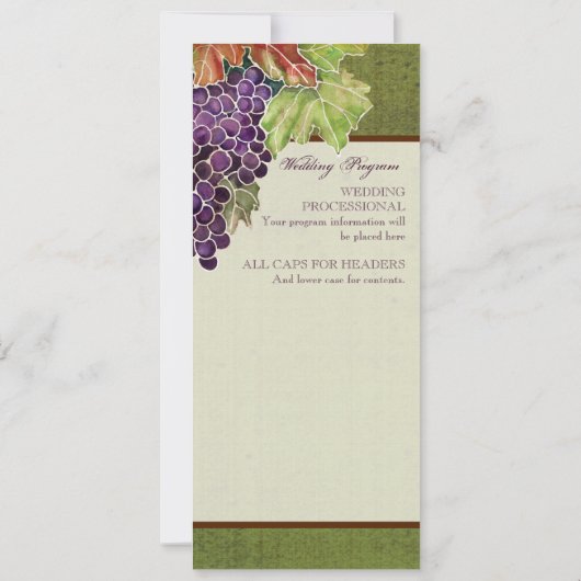 結婚式招待状モノグラムオータムグレープリーフ 招待状 (裏面)