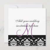 結婚式招待状モノグラムネームスプラムダマスク 招待状 (裏面)