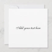 結婚式招待状モノグラムネームブラックダマスク 招待状 (裏面)