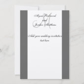 結婚式招待状モノグラム金属銀 招待状 (裏面)