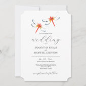 結婚式招待状ユニークアカトンボ 招待状 (正面)