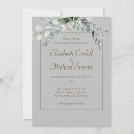 結婚式招待状ユーカリ弓5" X 7" 招待状