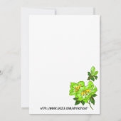 結婚式招待状ライムオーキッドウエディングフラワーズ 招待状 (裏面)