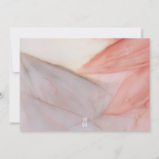 結婚式招待状ラブリーインピンクとラベンダー 招待状 (裏面)