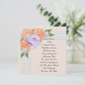 結婚式招待状ランとハイビスカス 招待状 (スタンド正面)