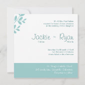 結婚式招待状リーフブランチベイビーブルー 招待状 (裏面)